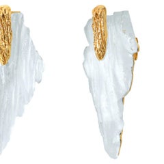 After The Ice Age 24 Pair Of Earrings in Gold-Plated Bronze by Marion Fillancq