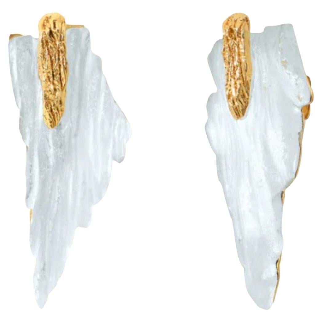 After The Ice Age 24 Pair Of Earrings in Gold-Plated Bronze by Marion Fillancq For Sale