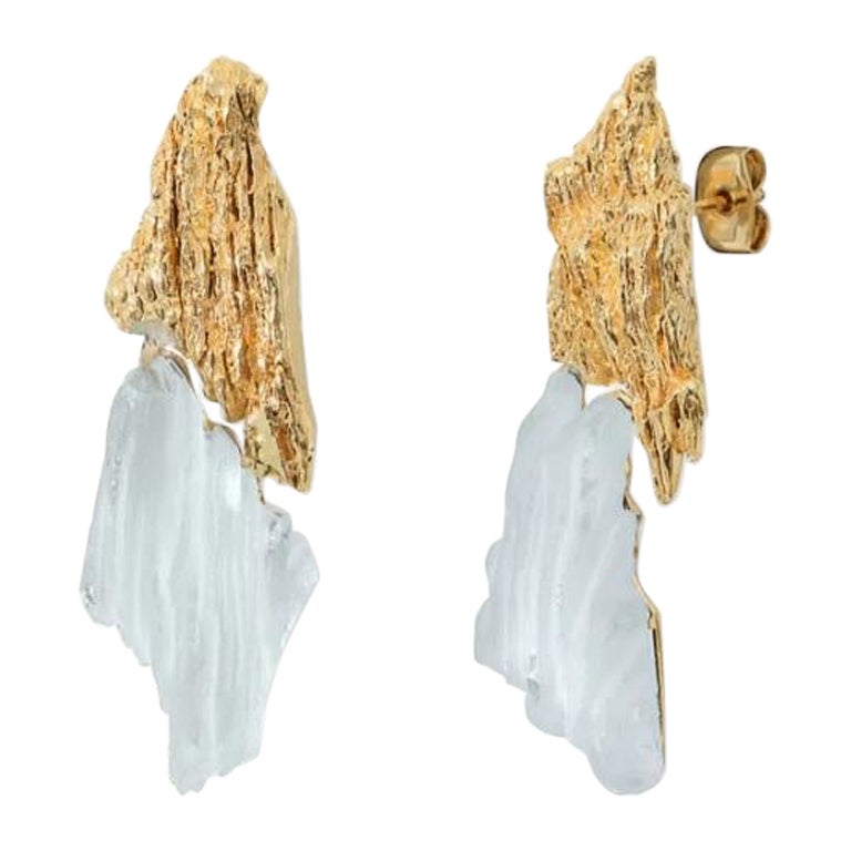 After The Ice Age 38 Pair Of Earrings in Gold-Plated Bronze by Marion Fillancq