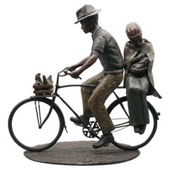 'After the Market' Early 21st Century Bronze Sculpture by Louis Chanu