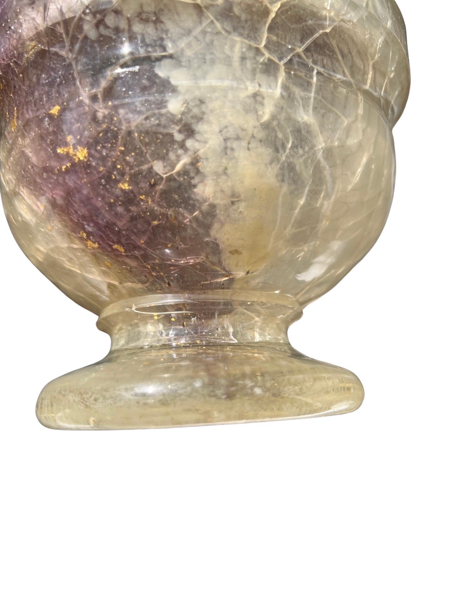 After The Roman Antique - Rock Crystal, Glass & Gold Flecking Grand Tour Pitcher For Sale 7