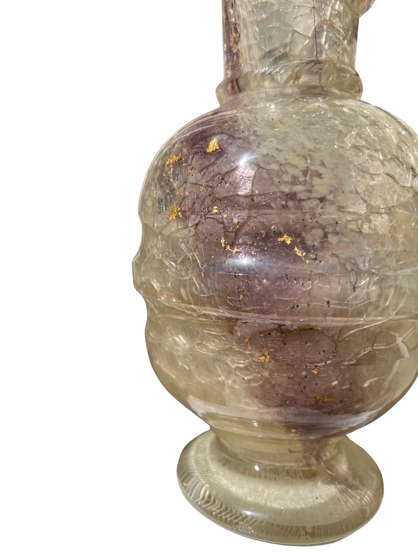 After The Roman Antique - Rock Crystal, Glass & Gold Flecking Grand Tour Pitcher For Sale 9