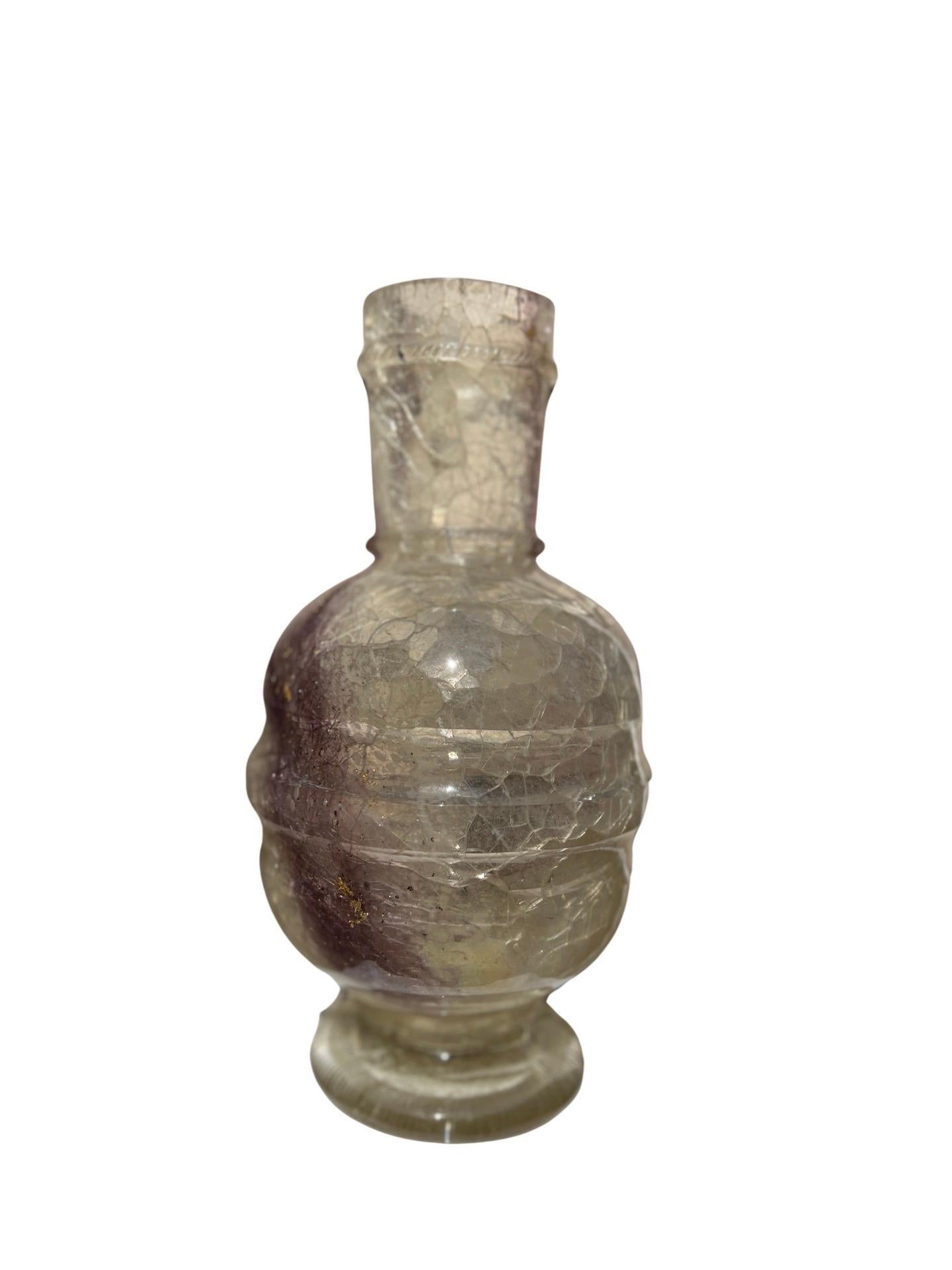 After The Roman Antique - Rock Crystal, Glass & Gold Flecking Grand Tour Pitcher For Sale 3