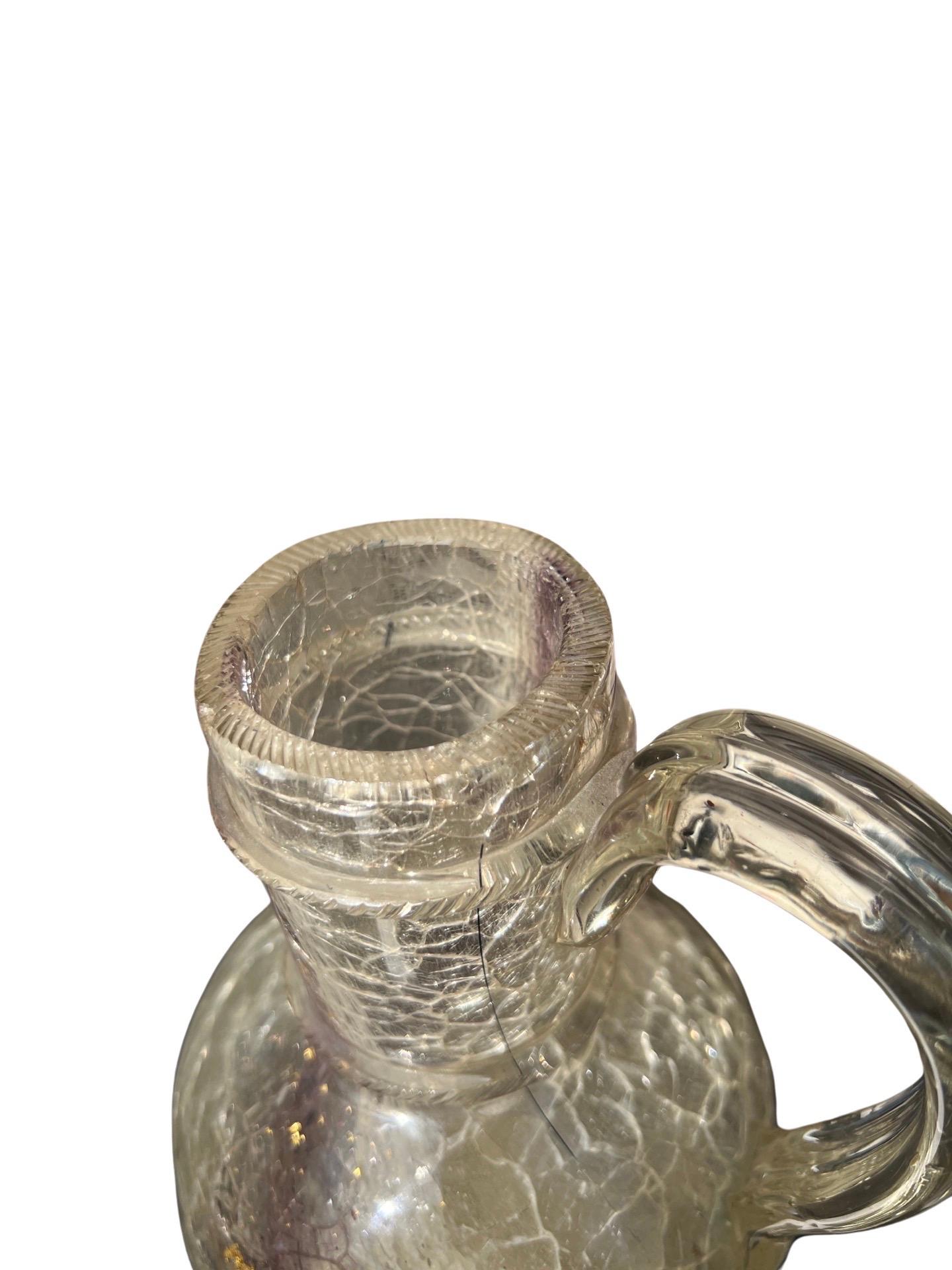 After The Roman Antique - Rock Crystal, Glass & Gold Flecking Grand Tour Pitcher For Sale 4