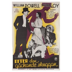 After the Thin Man 1936 Swedish B1 Film Poster