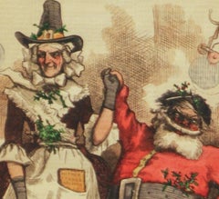 A Merry Christmas original wood engraving by Thomas Nast 1880