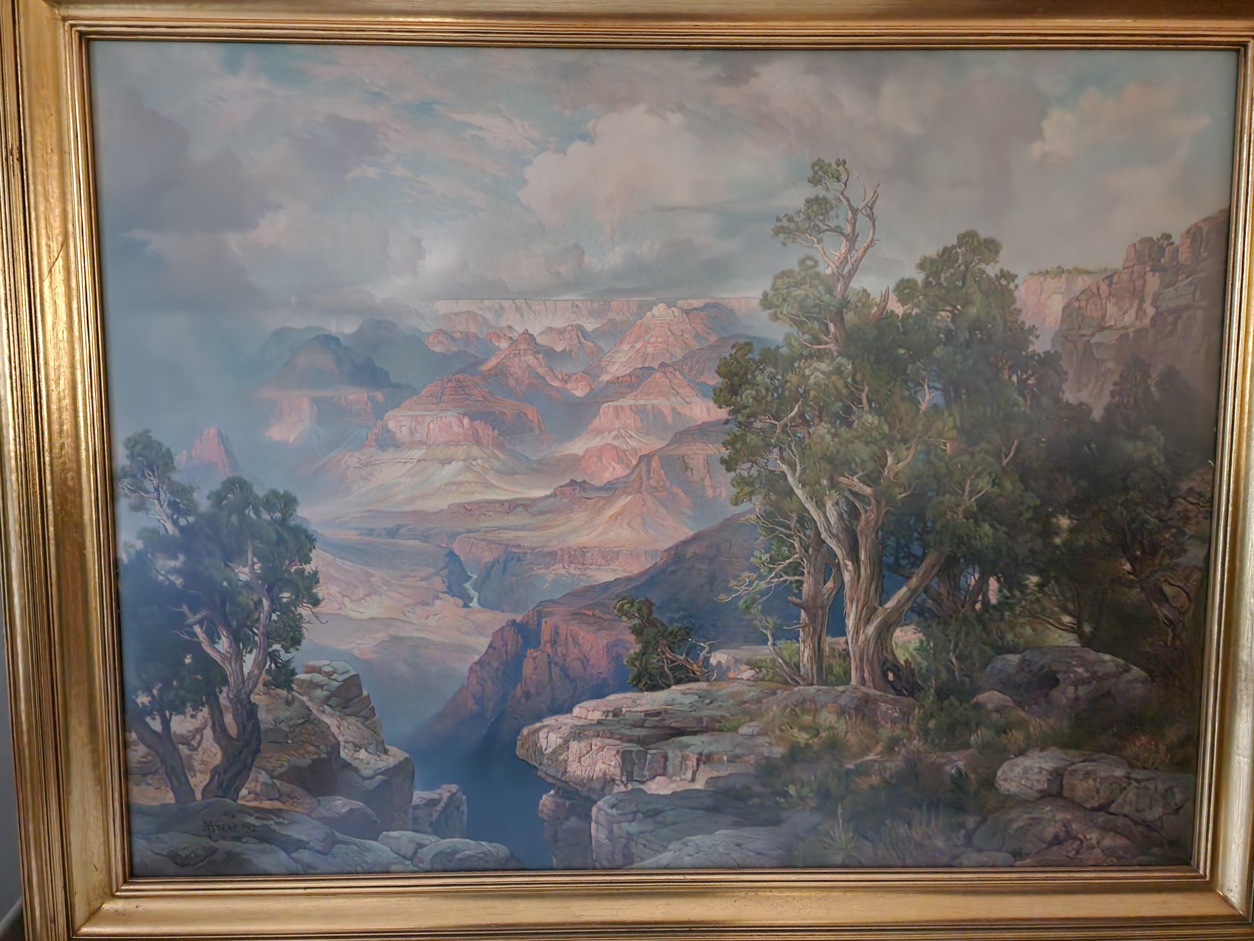 (after) Thomas Moran Landscape Print - Grand Canyon of Arizona from Hermit Rim Road