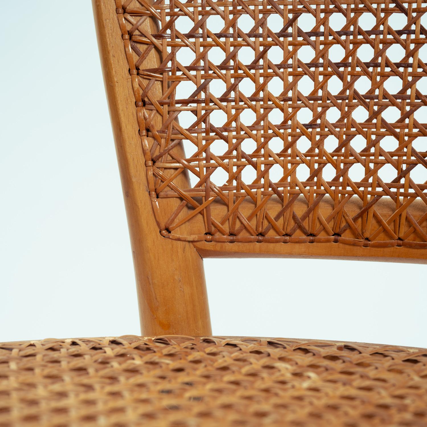 Thonet 210 drafted bentwood  Rattan chairs, Bauhaus, The Netherlands, 1980 For Sale 6