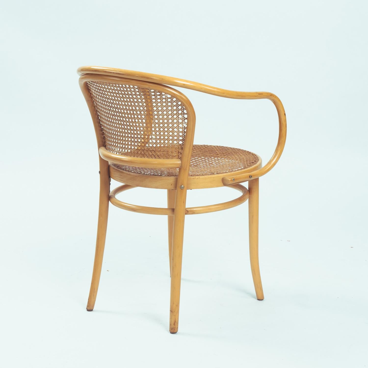 Thonet 210 drafted bentwood  Rattan chairs, Bauhaus, The Netherlands, 1980 In Good Condition For Sale In Zevenaar, NL