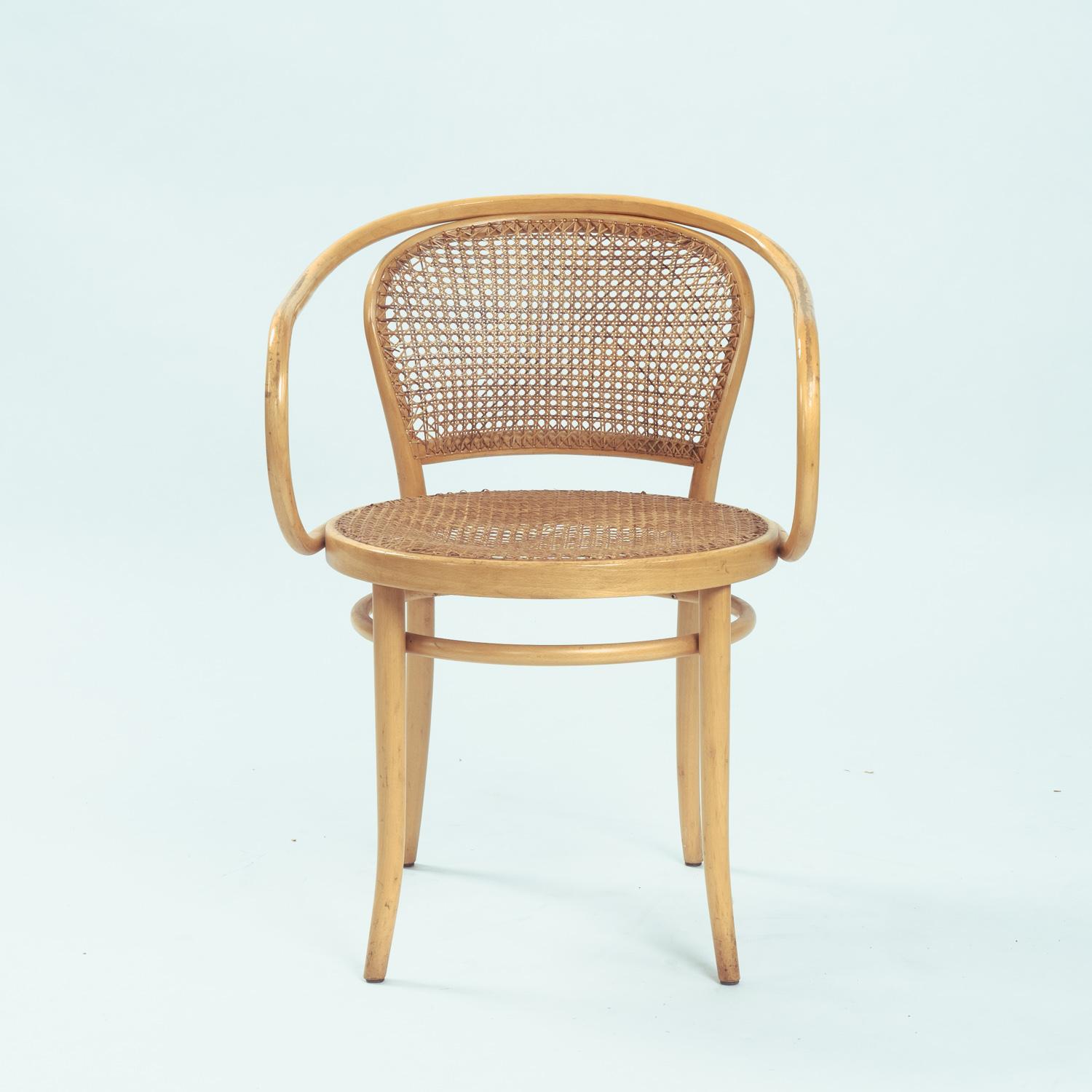 Thonet 210 drafted bentwood  Rattan chairs, Bauhaus, The Netherlands, 1980 For Sale 2