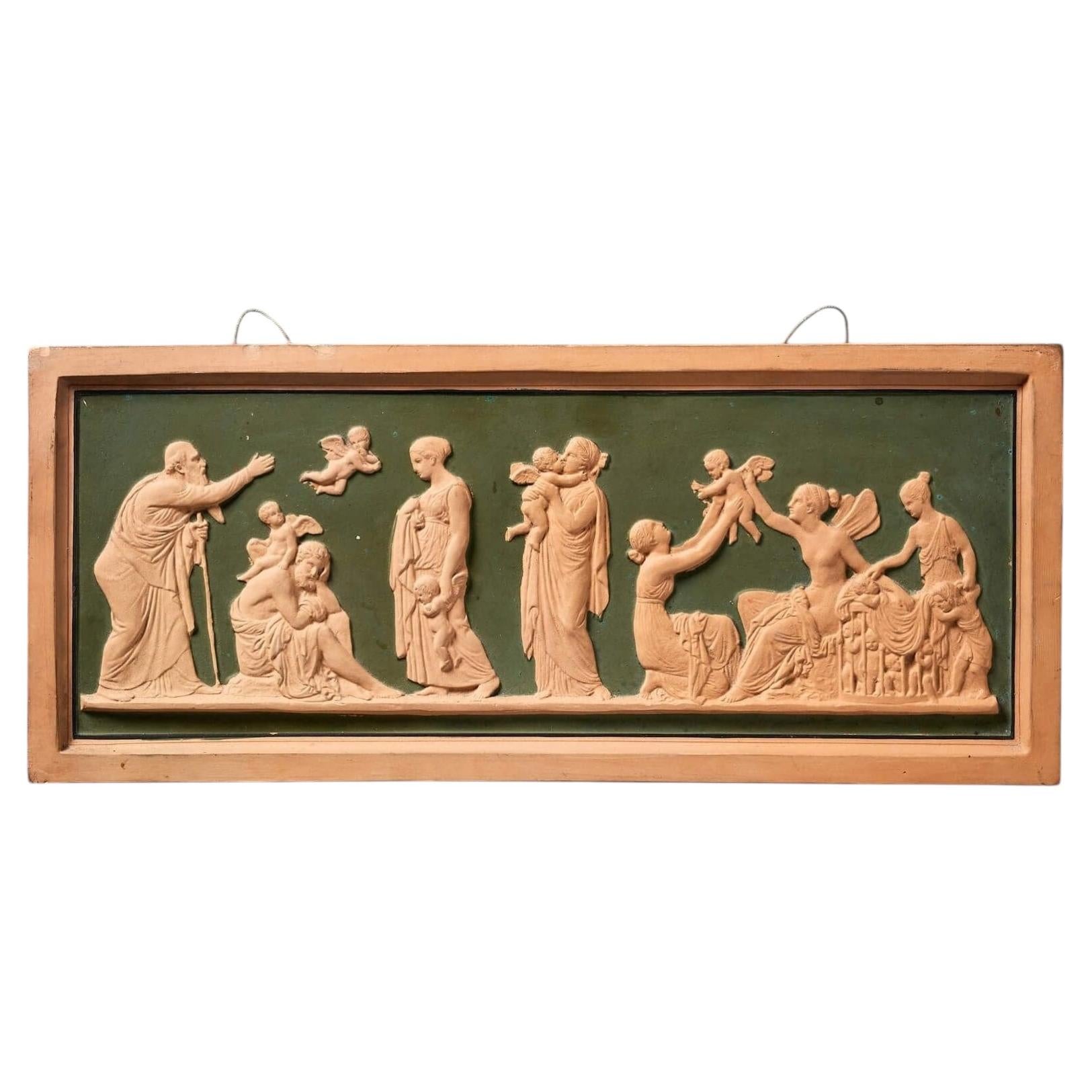After Thorvaldsen ‘Ages of Love’ Antique Terracotta Plaque