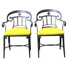 After Veneman Aluminum Armchairs In Ralph Lauren “Salt Marsh” - Pair