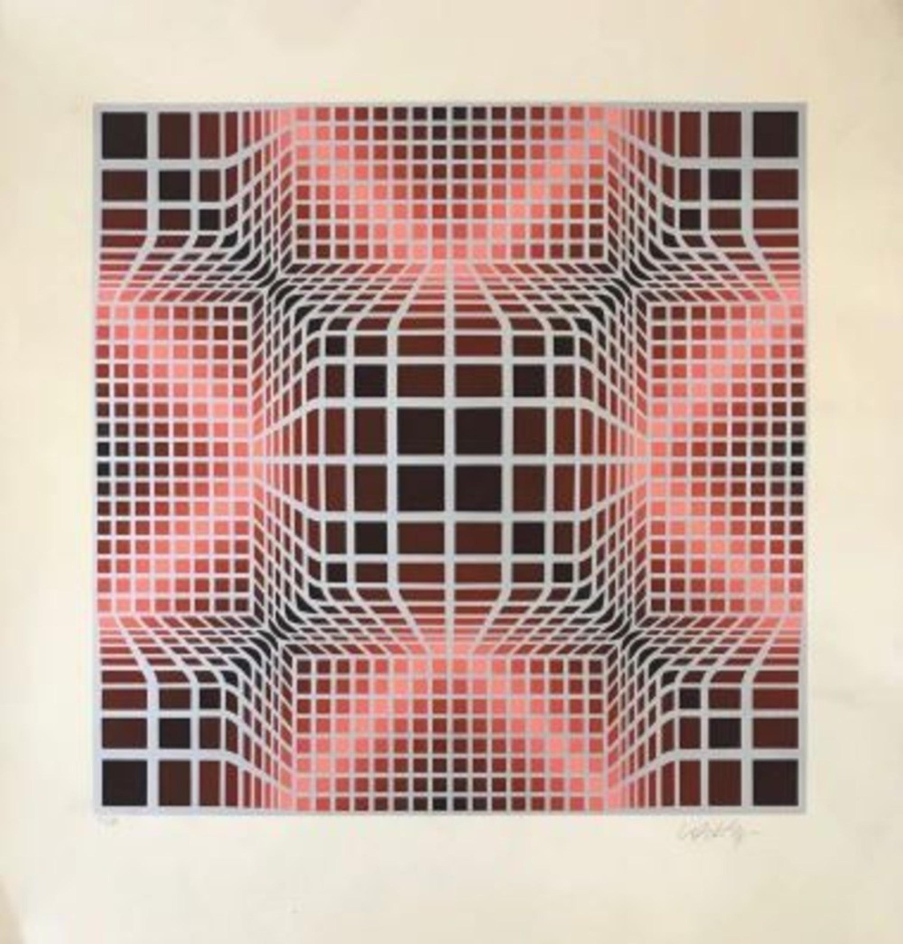 (After) Victor Vasarely Abstract Painting - Untitled