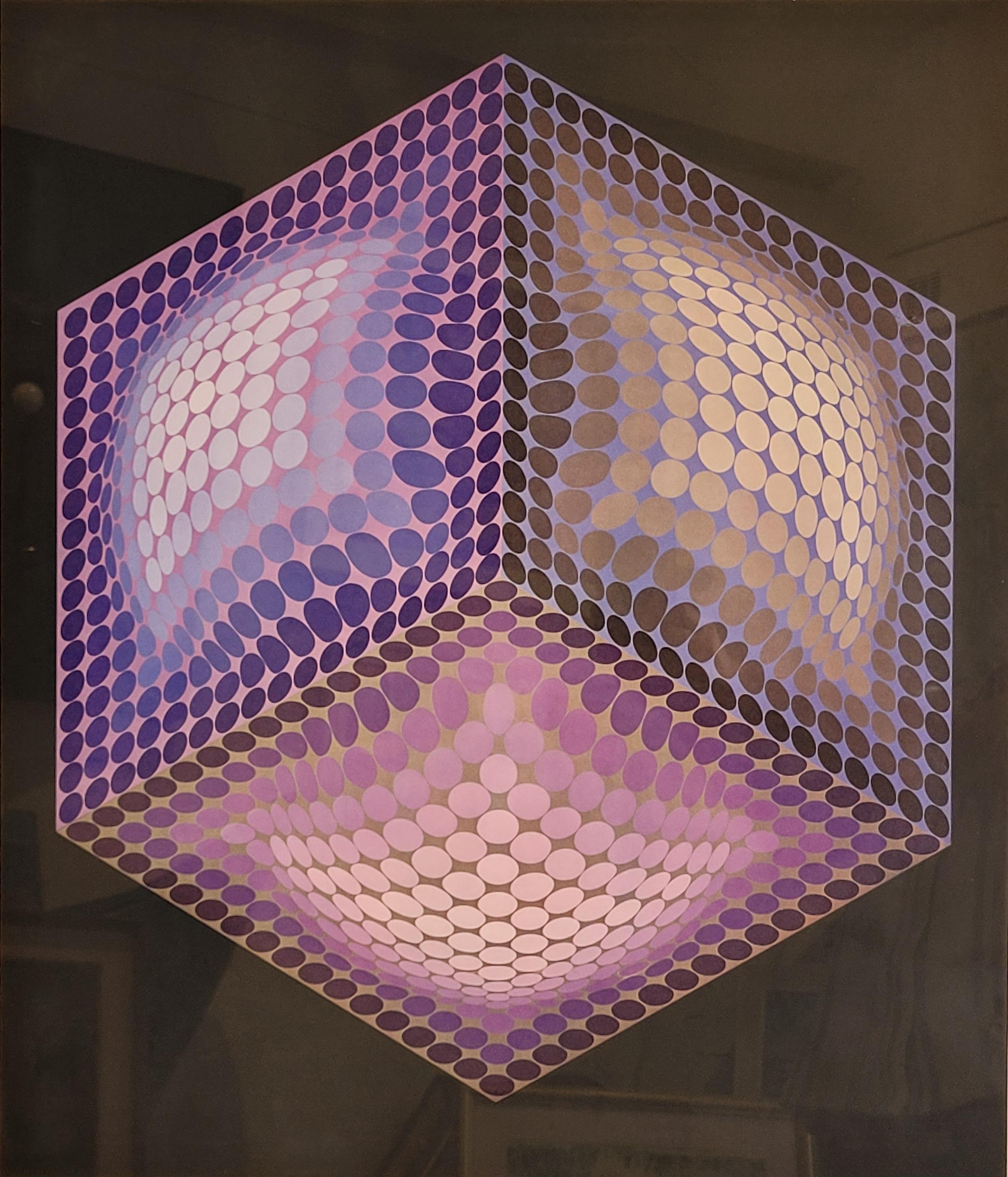 Impresión offset Xexa Domb, Serie Bruckmann. - Print de (After) Victor Vasarely