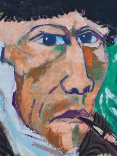 Portrait of Vincent Van Gogh with Bandaged Ear and Pipe.