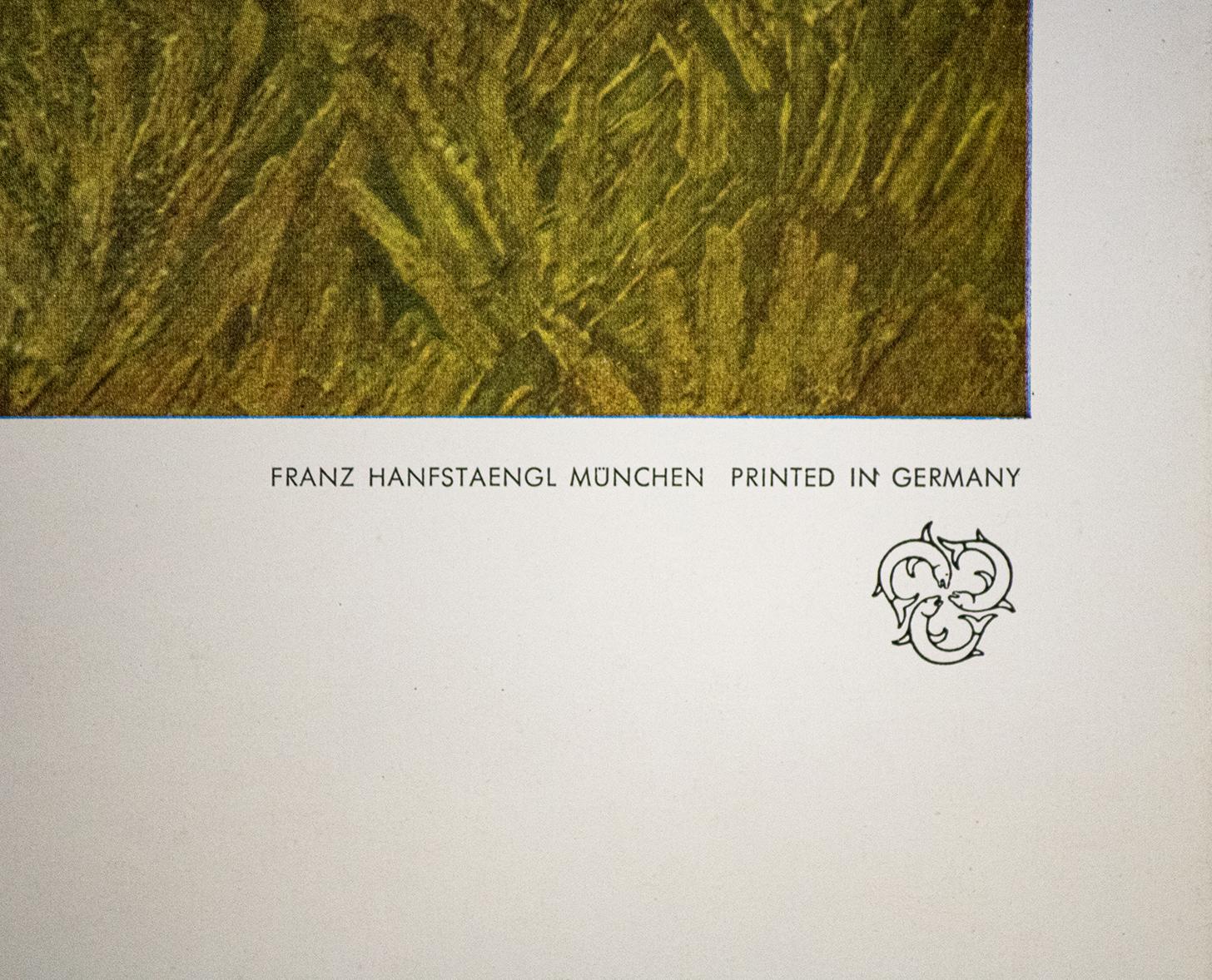 Published Franz Hanfstaengl Munchen.
Printed In Germany.
Print Measures 19.75 x 21.25 in.
Print In Good Condition.