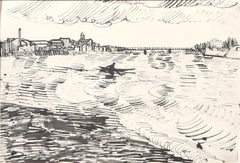 The Rhone River, Post-Impressionist Lithograph after Vincent van Gogh