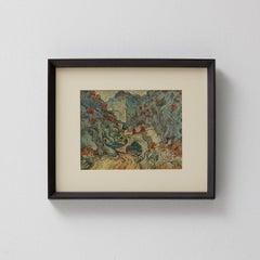 Vincent van Gogh Landscape Print, Framed, 1947, Excellent Condition