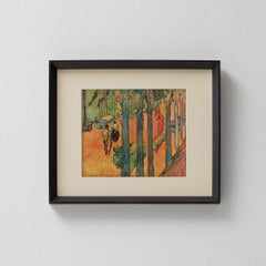 Vincent van Gogh Gerahmter Farbdruck des öffentlichen Gartens in Arles, Editions du Chêne