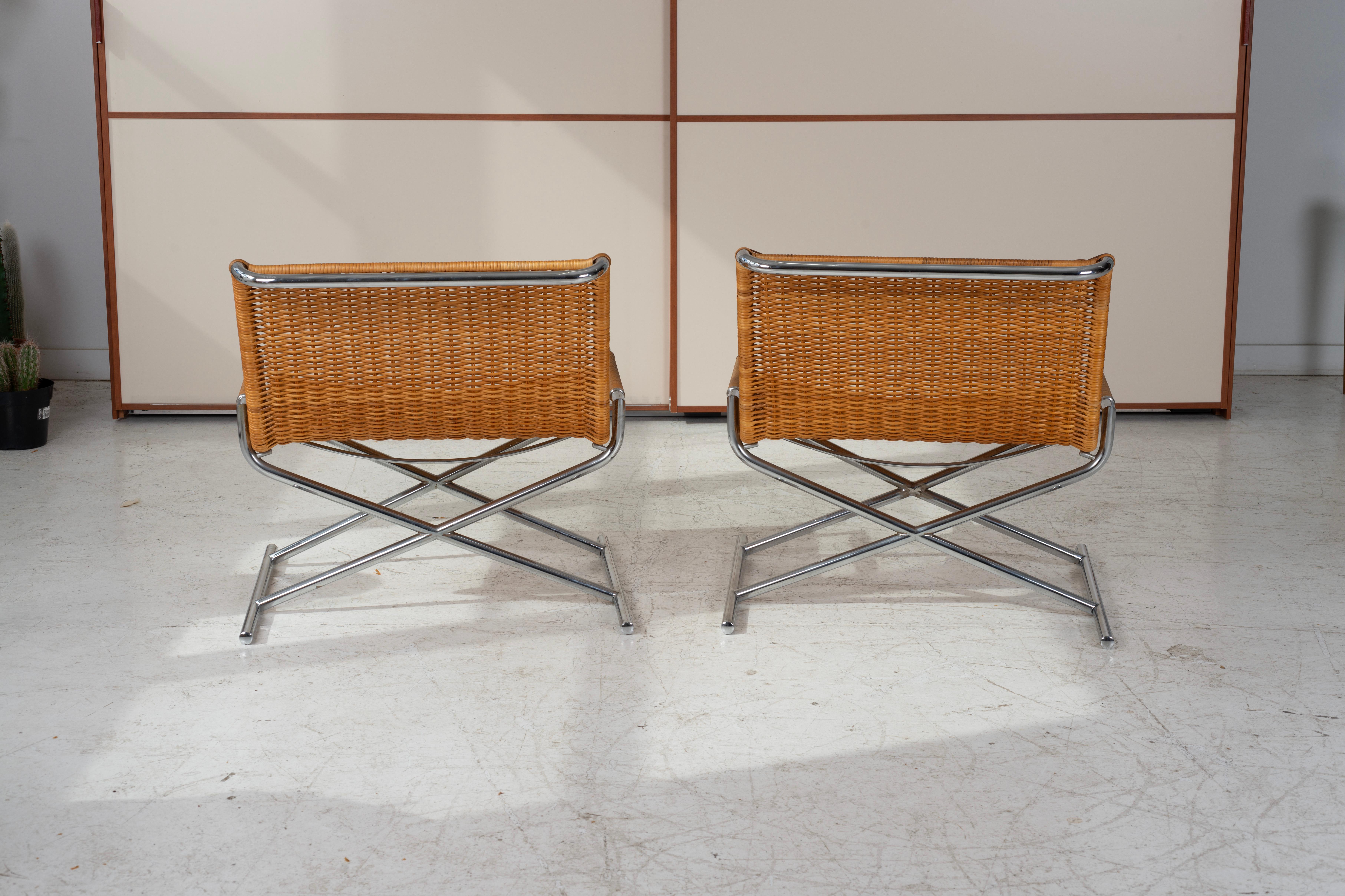 Mid-20th Century After Ward Bennett Sled Lounges Chairs for Selig For Sale