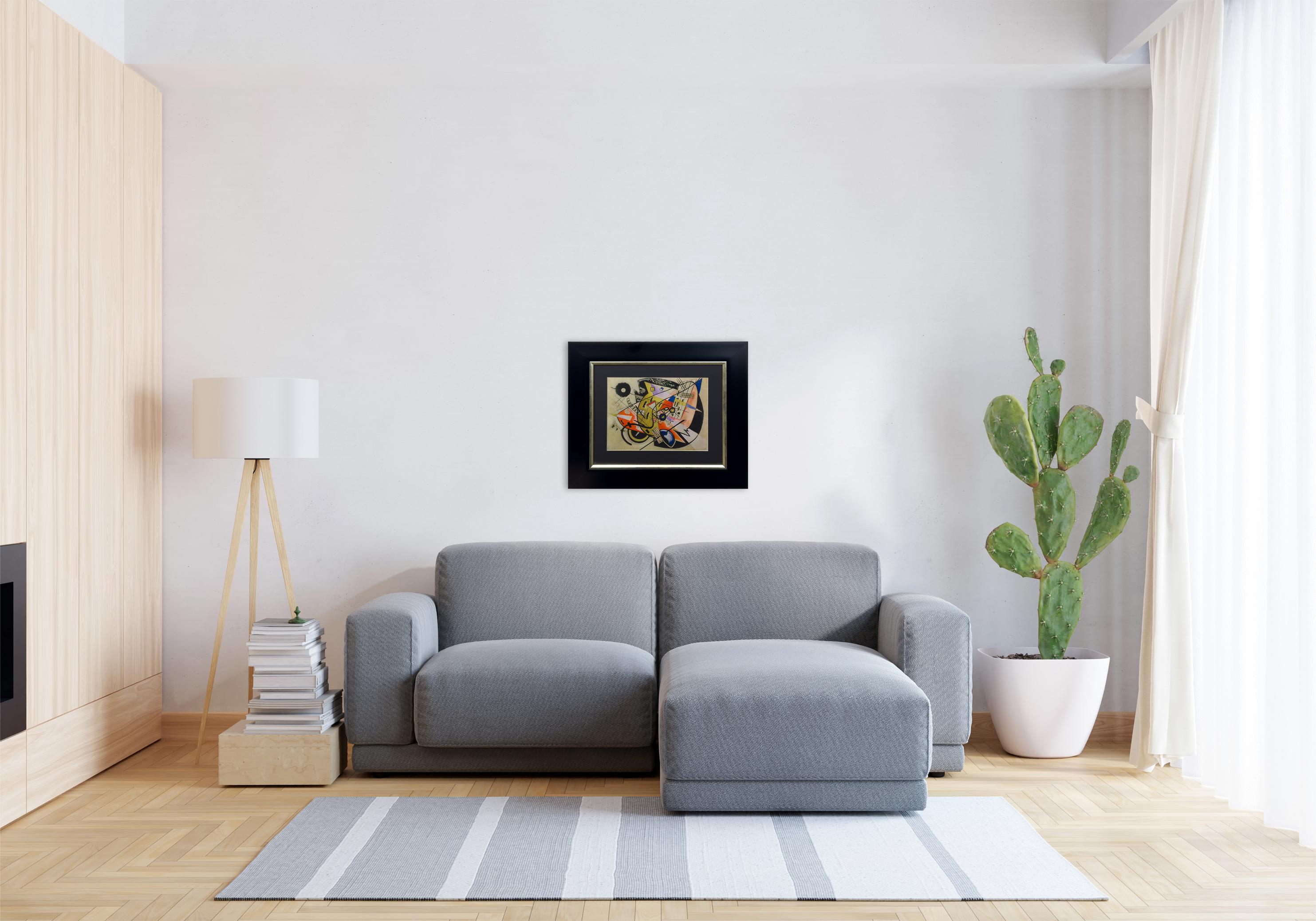 Abstract Lithograph After Wassily Kandinsky, Framed - Black Abstract Print by (after) Wassily Kandinsky