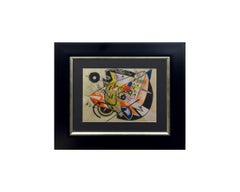Litografía abstracta (after) Wassily Kandinsky, enmarcada