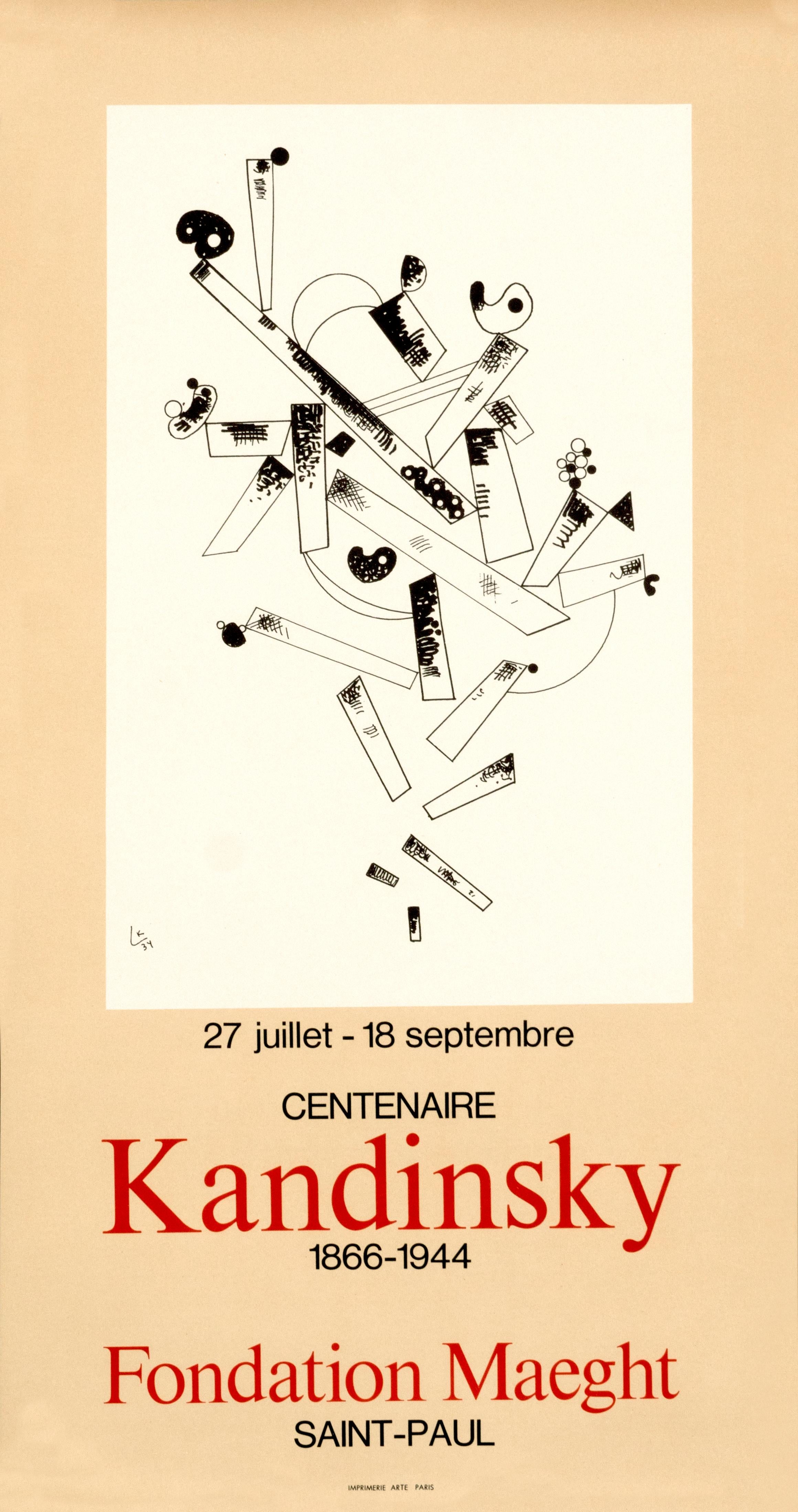 "Centenaire Kandinsky 1866-1944 - Fondation Maeght" Original Exhibition Poster - Print by (after) Wassily Kandinsky