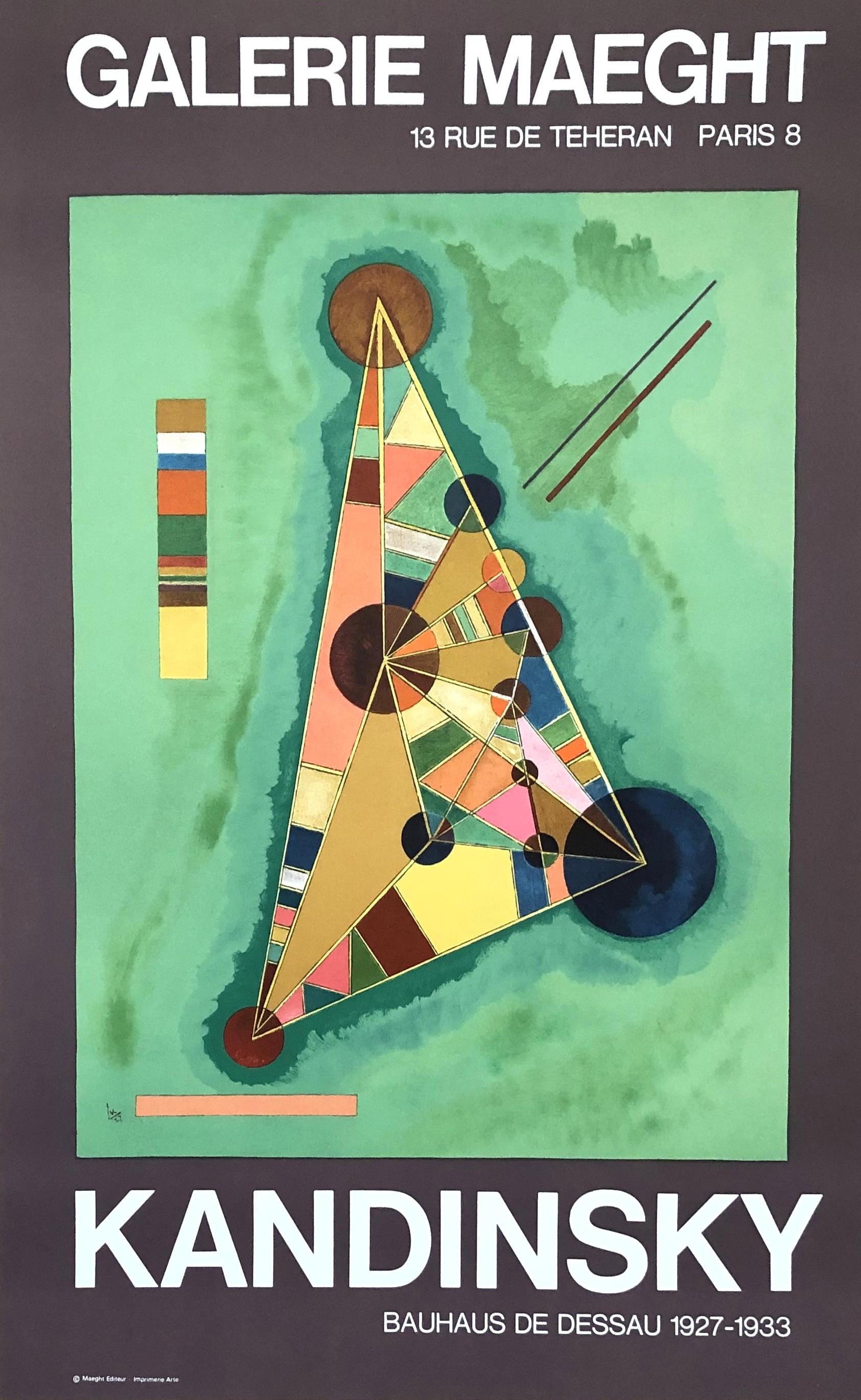 (after) Wassily Kandinsky Abstract Print - Geometric Composition - Lithographic Poster 