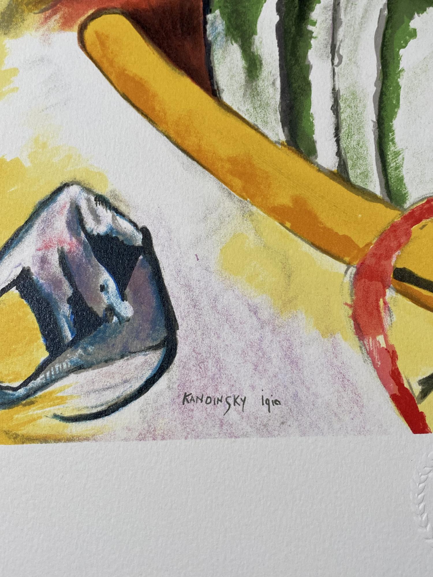 Improvisación 11 Litografía de edición limitada 1990 - Abstract Print Beige de (after) Wassily Kandinsky