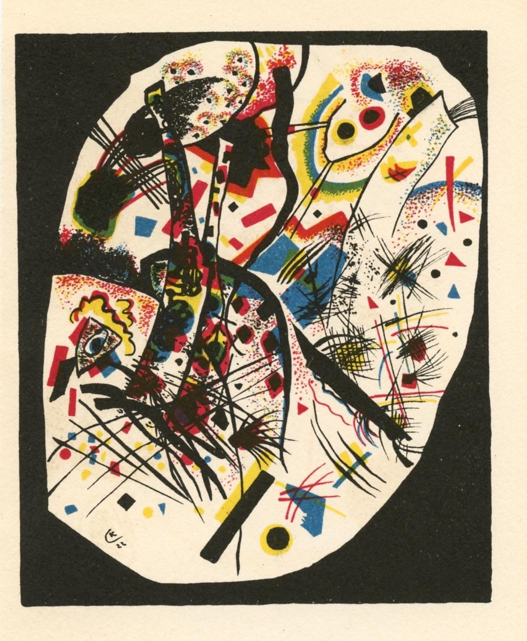 "litografia "Kleine Welten III - Print di (after) Wassily Kandinsky