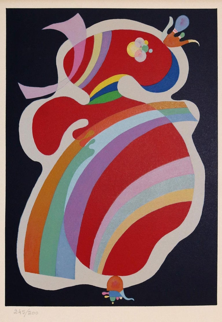 After Wassily Kandinsky La Forme Rouge Original Lithograph