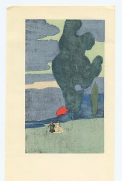 "Lever de lune" (Moonrise) lithograph