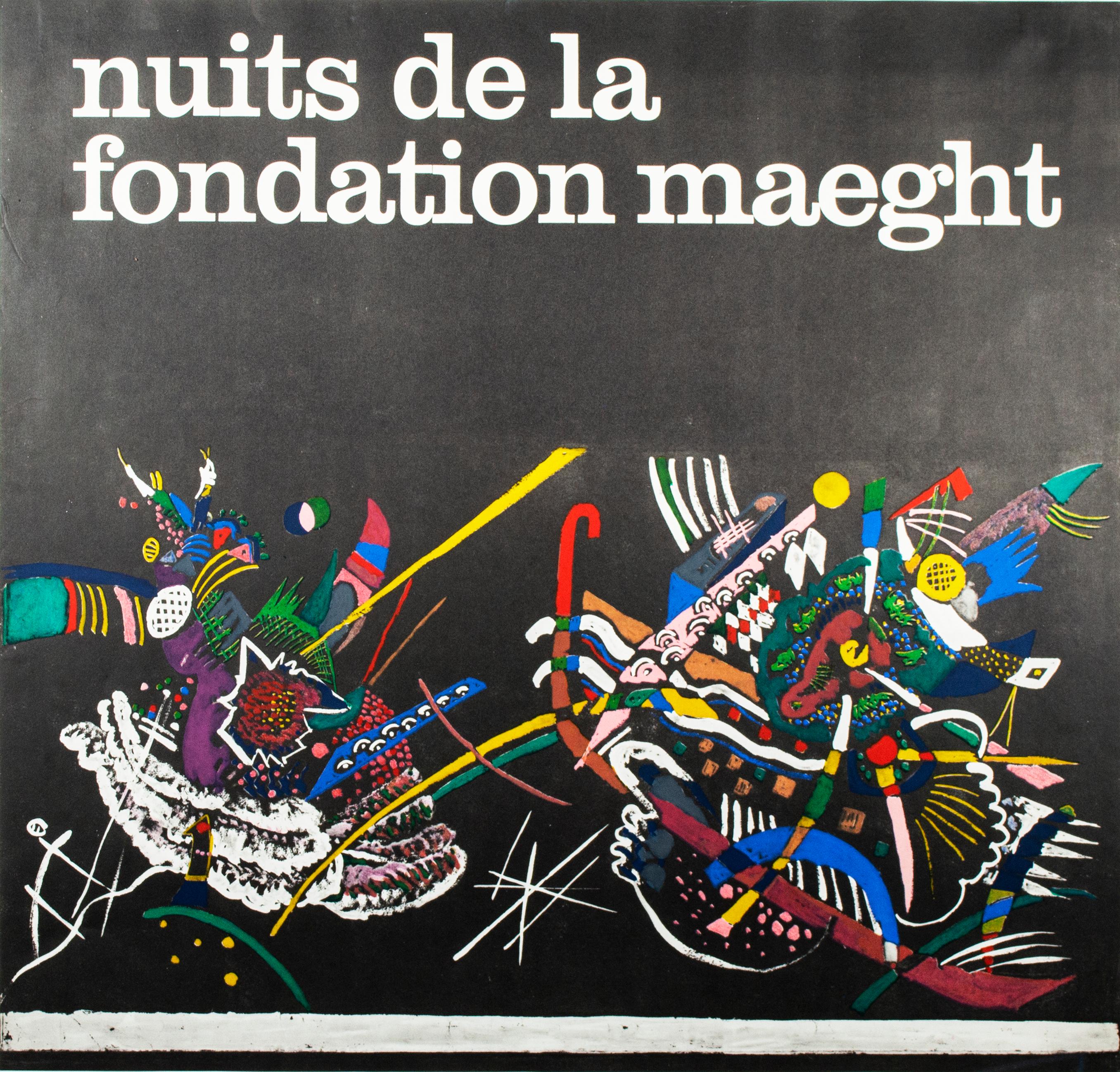 „Nuits de la Fondation Maeght“ Original-Lithographie-Veranstaltungsplakat – Print von (after) Wassily Kandinsky