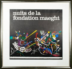 Vintage 'Nuits de la Fondation Maeght' lithograph event poster