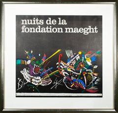 Affiche d'événement en lithographie originale « Nuits de la Fondation Maeght »