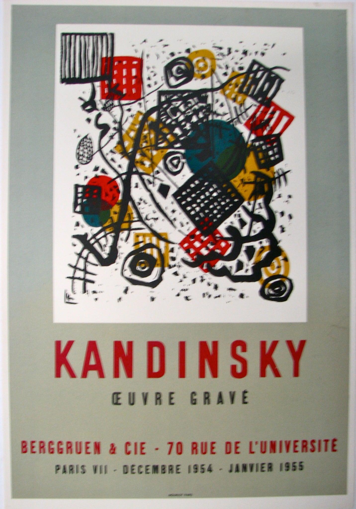 Œuvre Grave - Berggruen & CIE (nach) Wassily Kandinsky, 1954 – Print von (after) Wassily Kandinsky