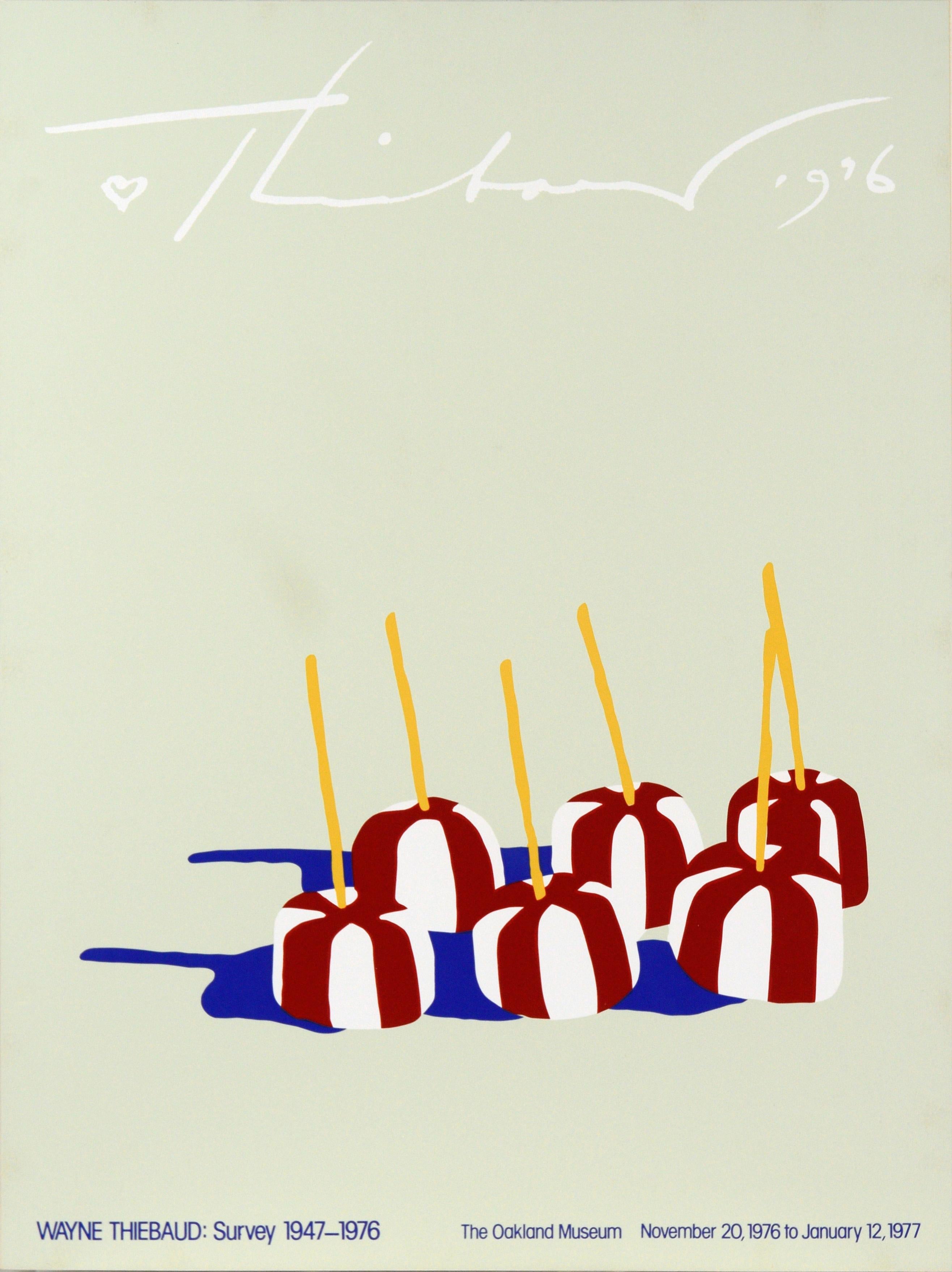 Affiche du Musée d'Oakland « Wayne Thiebaud : Survey 1947-1976 » - Print de (After) Wayne Thiebaud