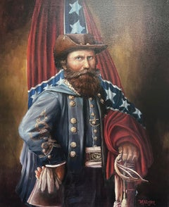 Portrait de James Ewell Brown Stuart, datant de la guerre civile américaine 