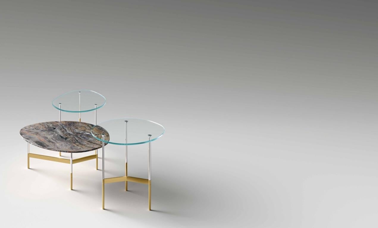 After9 Low Glass Cocktail Table, Designed Massimo Castagna, Made in Italy In New Condition For Sale In Beverly Hills, CA