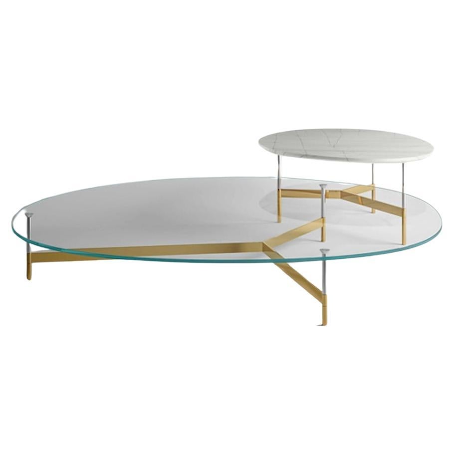 After9 Low Glass Cocktail Table, Designed Massimo Castagna, Made in Italy