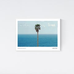 "Palm tree / seascape" landscape photography museum poster 27 x 19 in