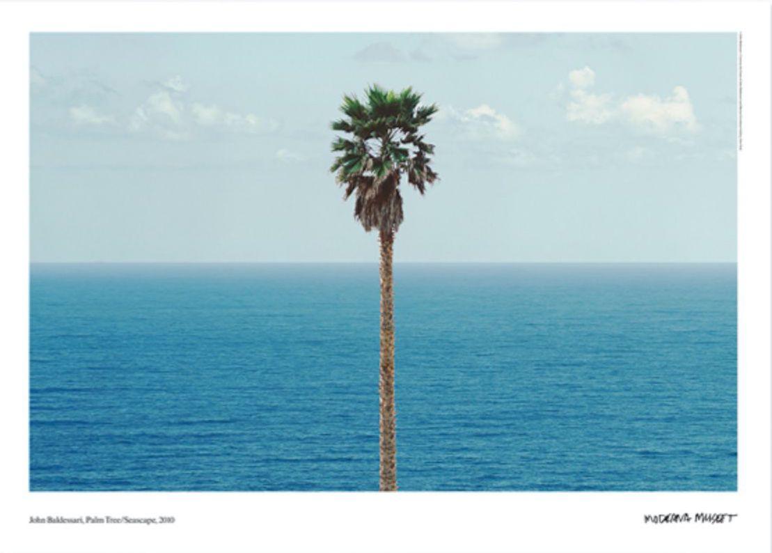 "Palm tree / seascape" landscape photography museum poster 27 x 19 in - Print by (after)John Baldessari