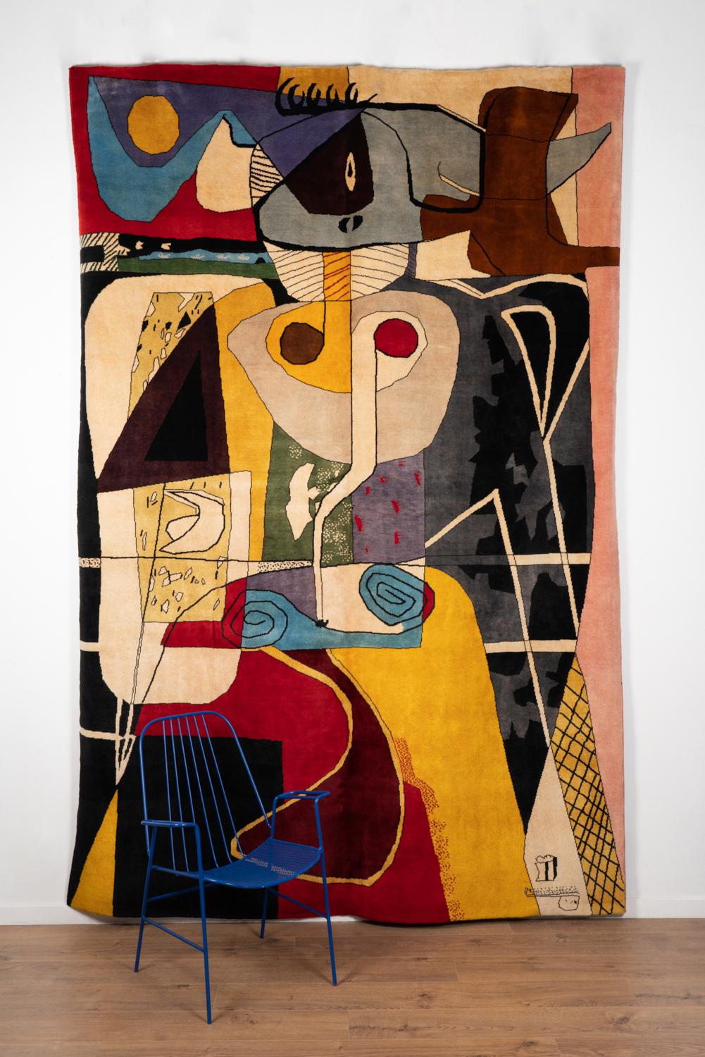 After	Le	Corbusier,	Rug, or	tapestry « Taureau	II ».	Contemporary	work In Good Condition For Sale In Saint-Ouen, FR
