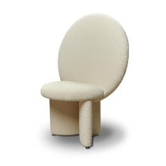 Afternoon Chair, Sculptural, Dining, Occasional, Cream Boucle