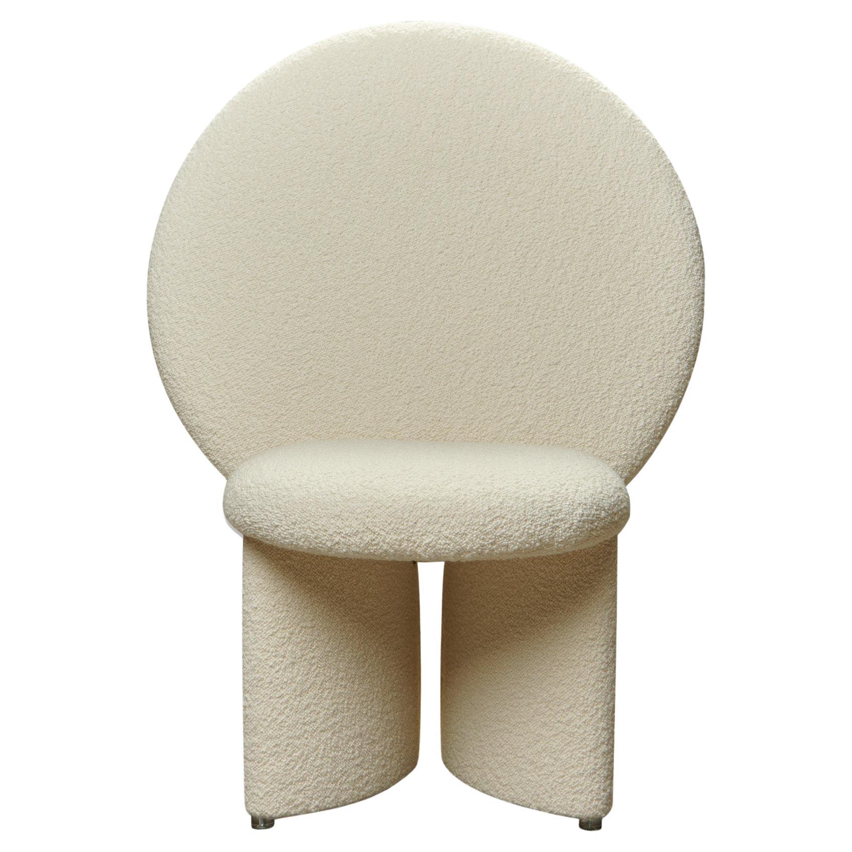 Afternoon Chair with Large Back by Lara Bohinc Cream Boucle Fabric, in stock