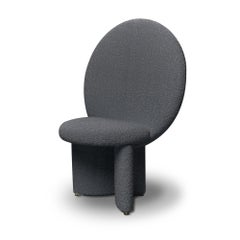 Afternoon Chair, Sculptural, Dining, Occasional, Grey Boucle