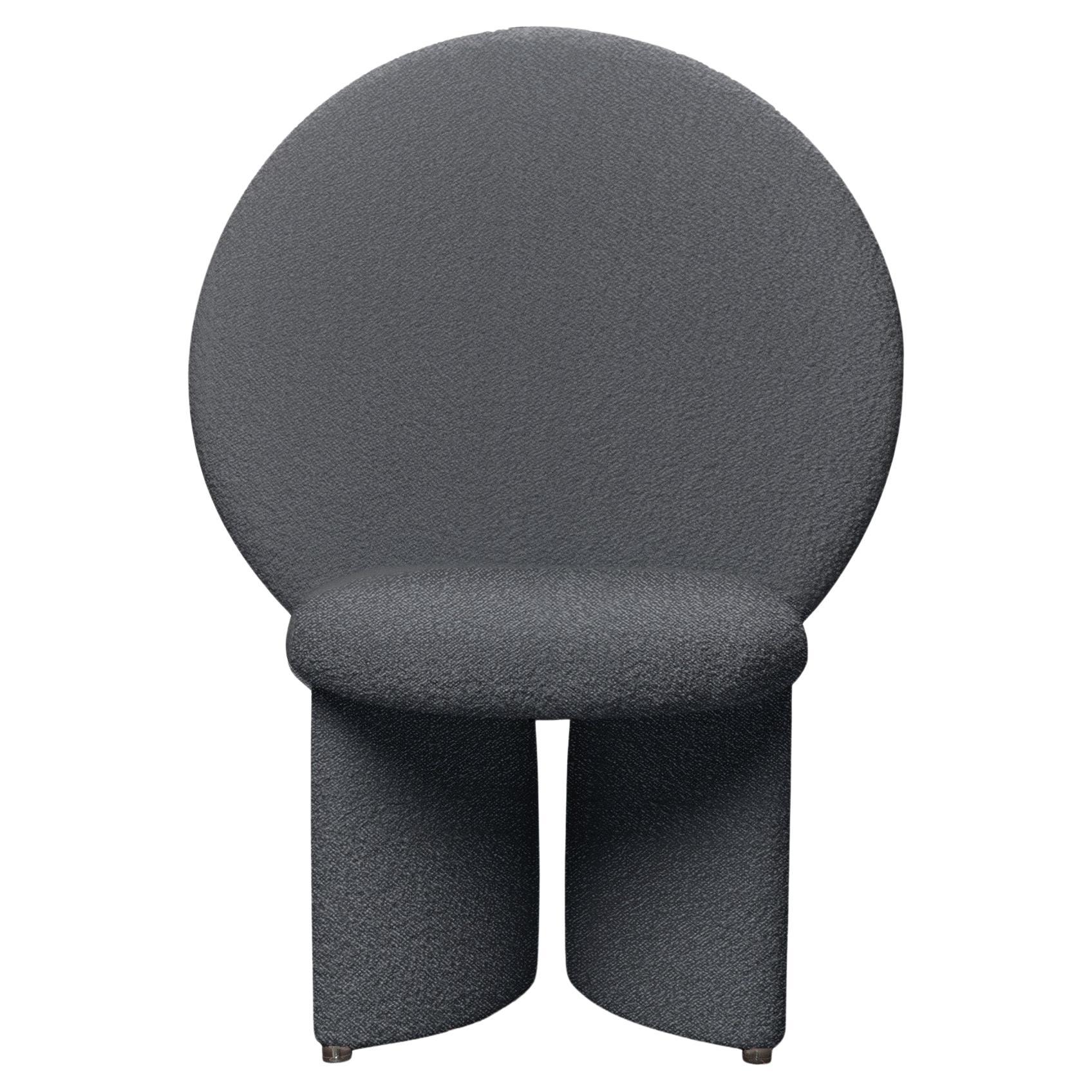 Afternoon Chair, Sculptural, Dining, Occasional, Grey Boucle