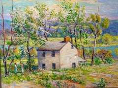 Afternoon Chat Point Pleasant Bucks County Pennsylvania Spring Scene Painting