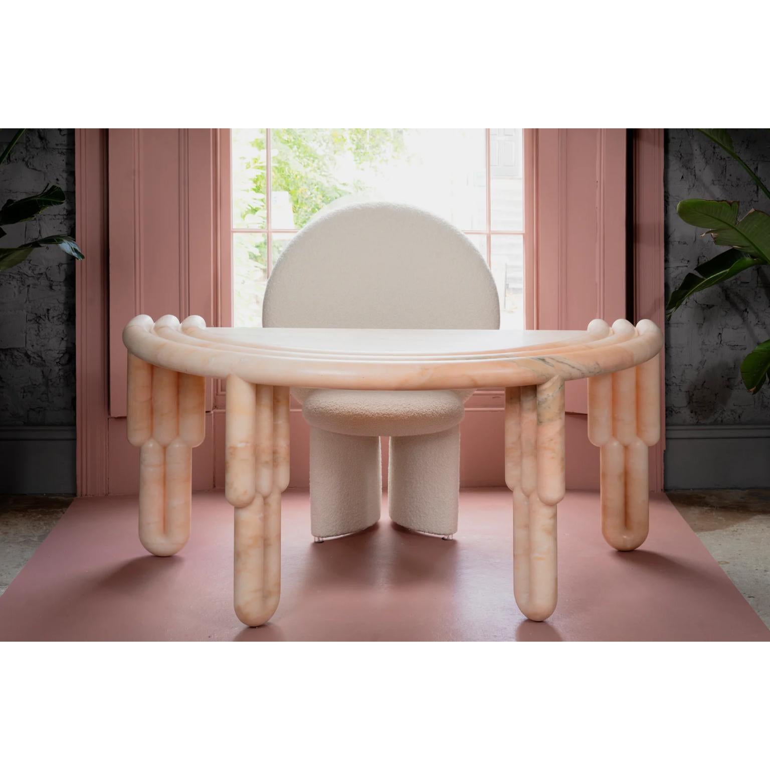 English Afternoon Cream Bouclé Chair by Bohinc Studio