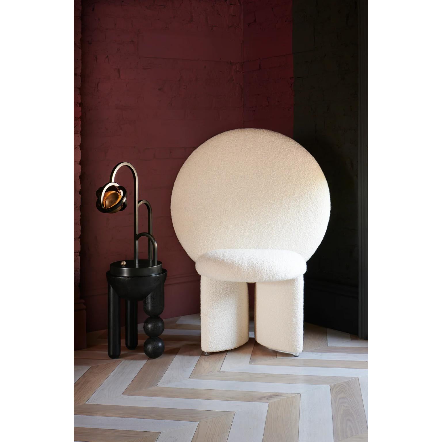 Post-Modern Afternoon Grey Bouclé Chair by Bohinc Studio
